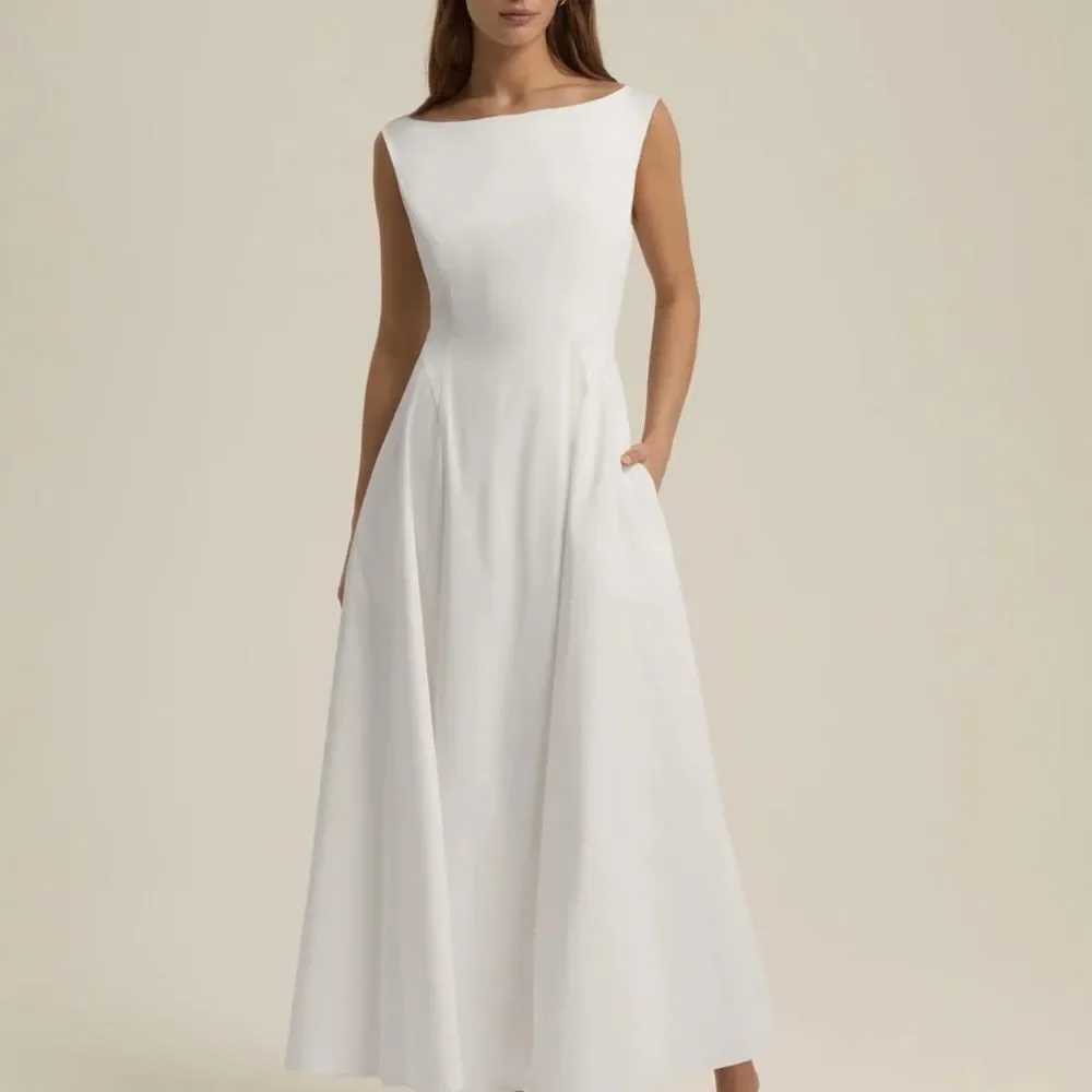 Favorite Daughter Elegant White Maxi Catherine Dress - Picture 5 of 12